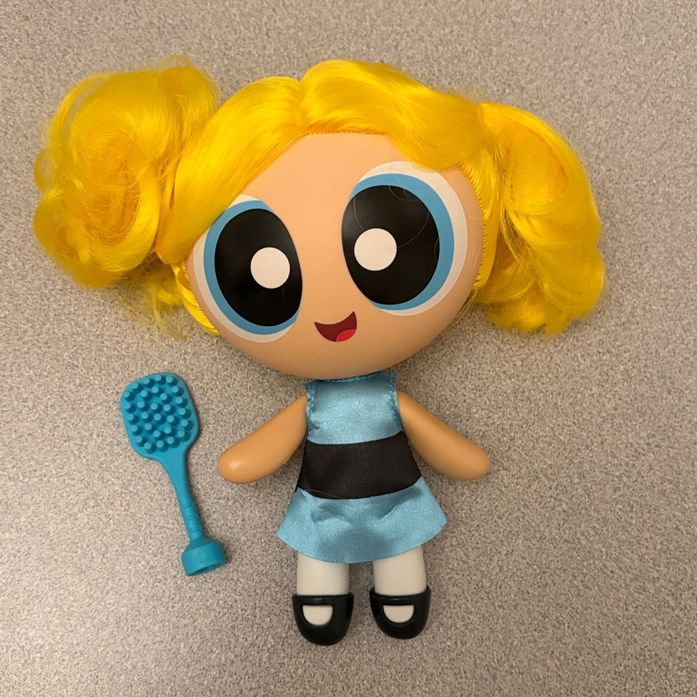 Vintage Power Puff Girls Bubbles 7” Action Figure Cartoon Network 2000. Like new